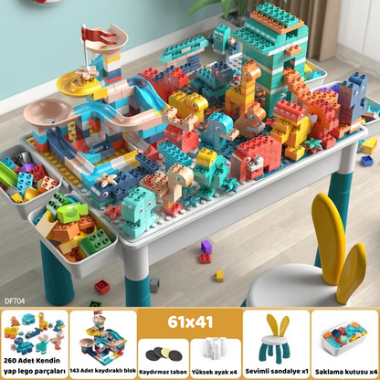 Çok Fonksiyonlu LEGO Uyumlu Çocuk Aktivite Masası