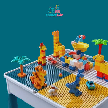 Çok Fonksiyonlu LEGO Uyumlu Çocuk Aktivite Masası